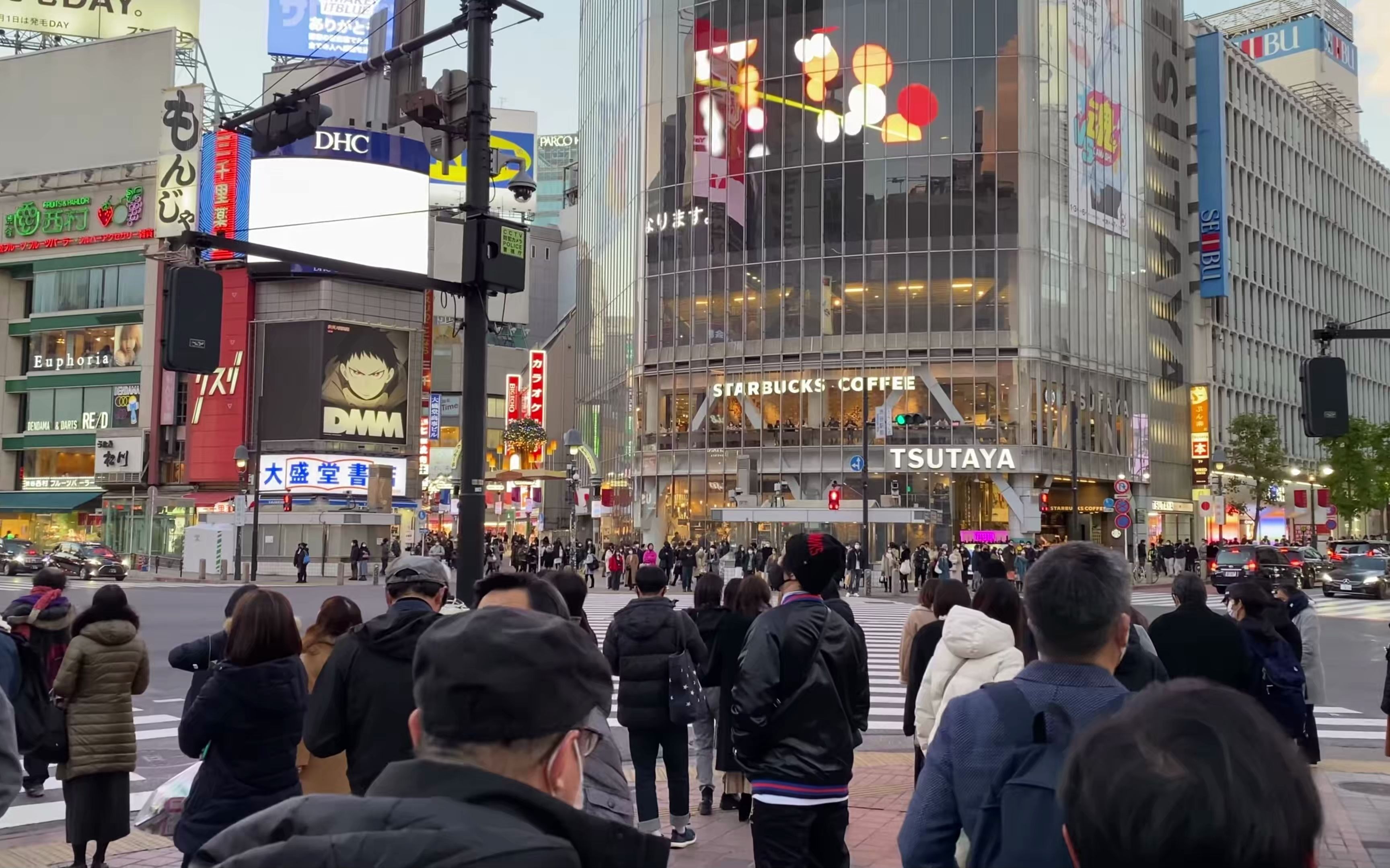 4k超清漫步日本 东京涩谷21年1月 哔哩哔哩 つロ干杯 Bilibili