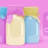 牛奶瓶包装制作（C4D+PS）