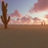 f780 2K高清画质震撼大气夕阳下沙漠戈壁仙人掌天空云层变化壮美大自然景色大屏幕舞台LED背景视频素材