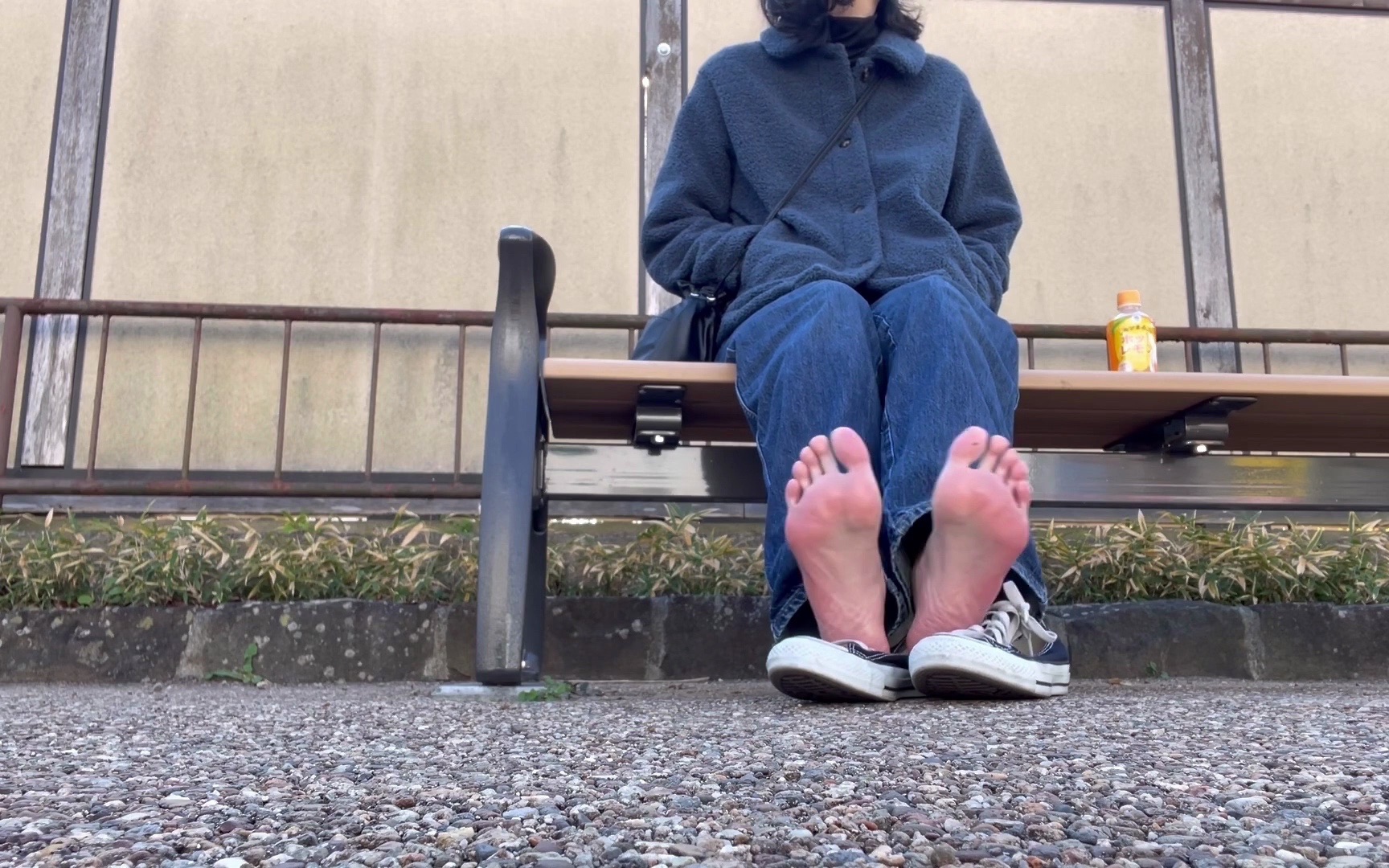Wearing flat shoes to get your hair done