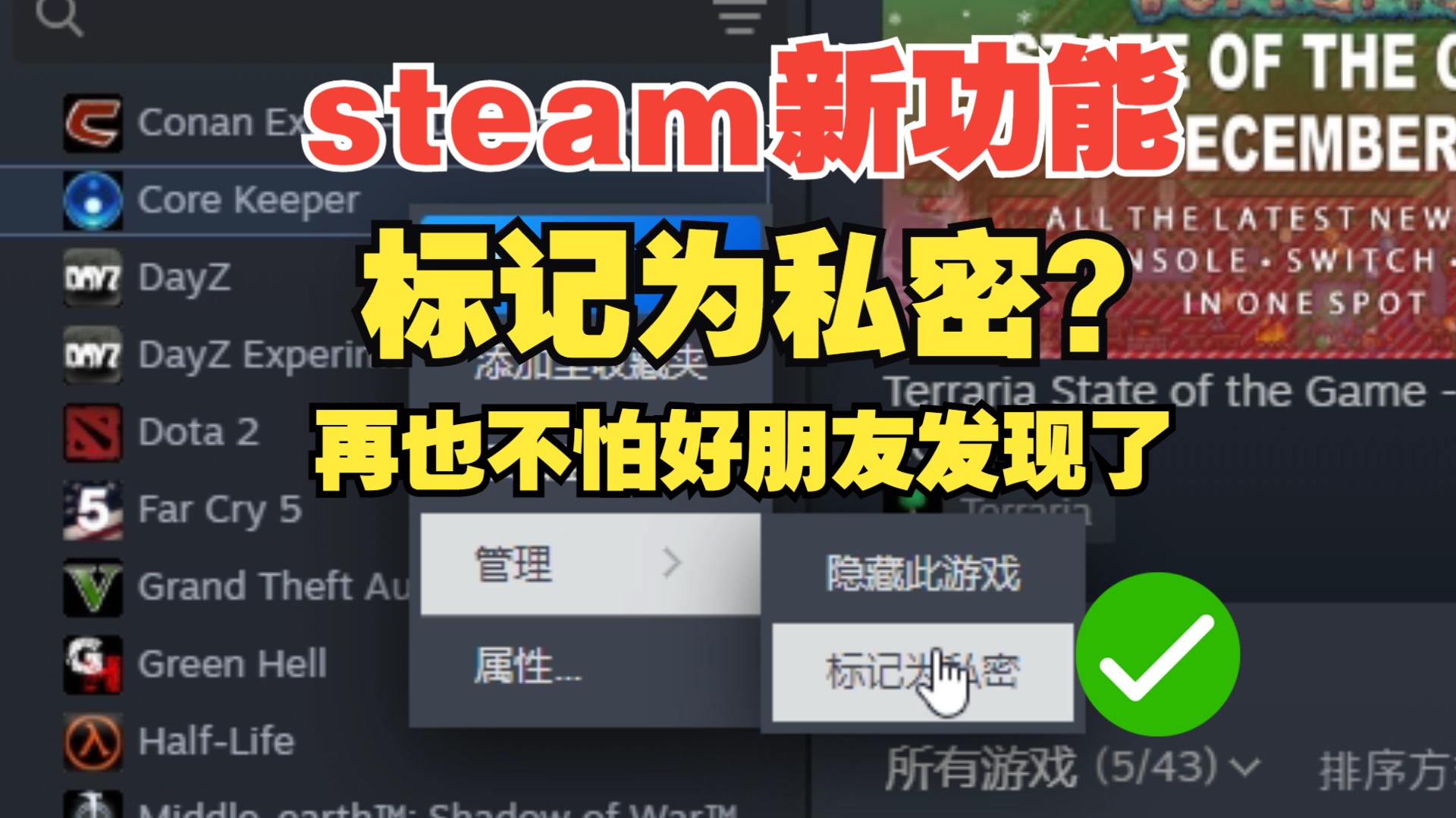 steam新功能,标记为私密?哔哩哔哩bilibili游戏资讯