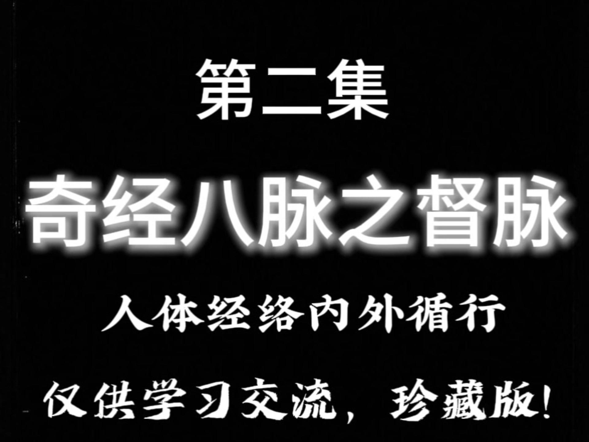 奇经八脉之督脉，人体经络内外循行！有缘遇见，惠存珍藏！