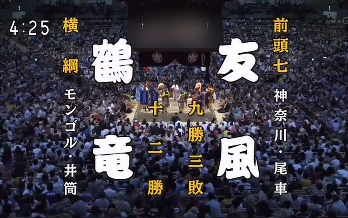 大相扑2019年7月13日目鹤龙力三郎vs友风勇太