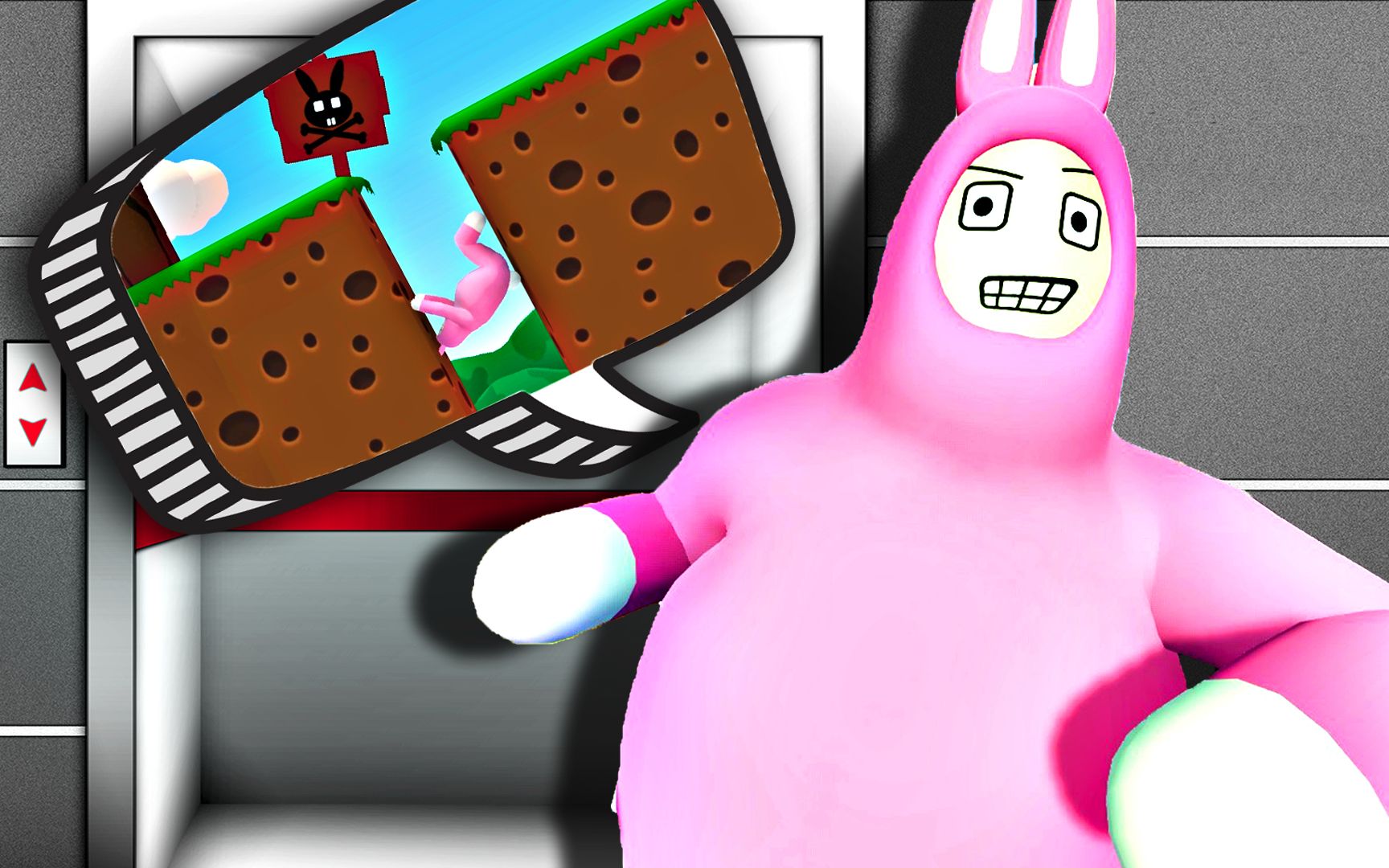 【屌德斯解说】 超级兔子男 利用游戏BUG练就绝世武功兔子坐电梯！
