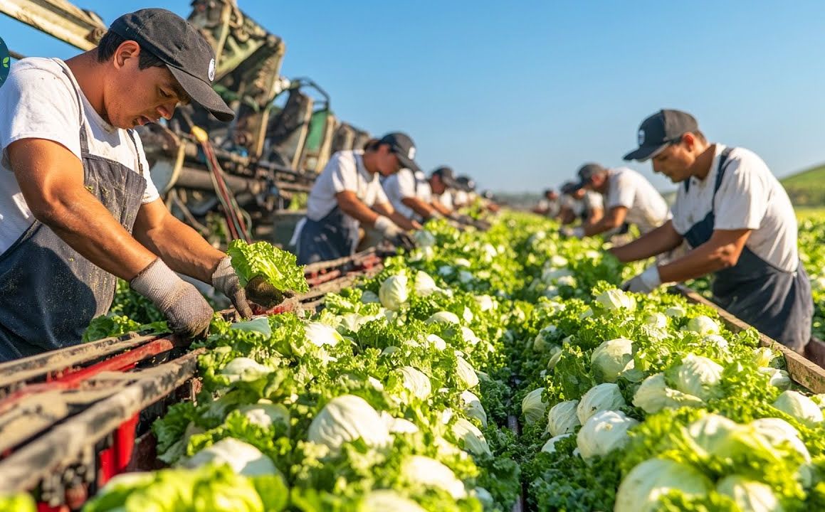 农民如何收获吨吨冰山生菜：脆生菜生产过程