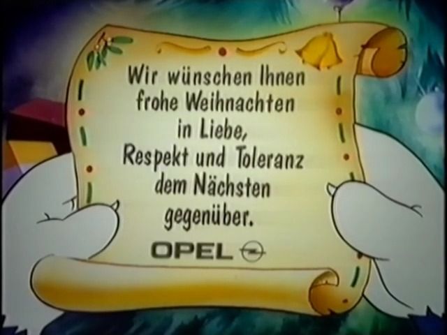 【德国广告】1991年欧宝汽车圣诞节促销广告（猫和老鼠）
