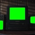 PrAeFcpxEdius视频素材-5款复古电视机老电视绿布抠像动画素材S00367 嘟哩嘟哩