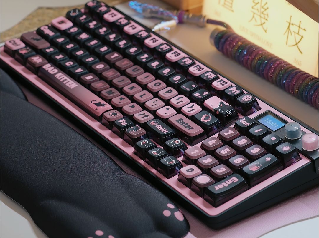 键盘开箱 · 打字音 · 虎八兔H98-坏猫猫 · 暮山紫轴 · 粉墨猫咪 · 治愈 · 放松
