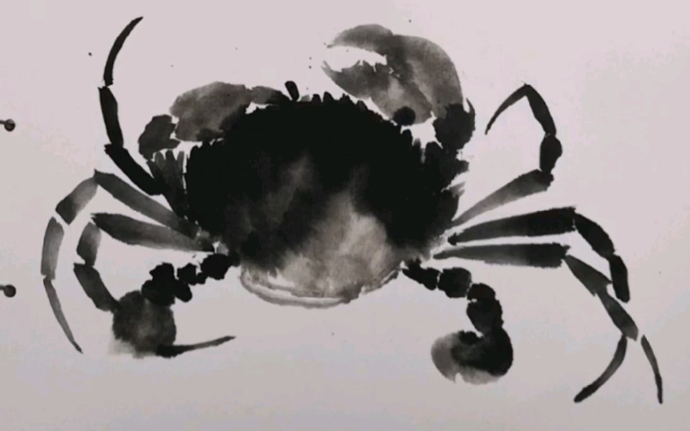 水墨画 蟹