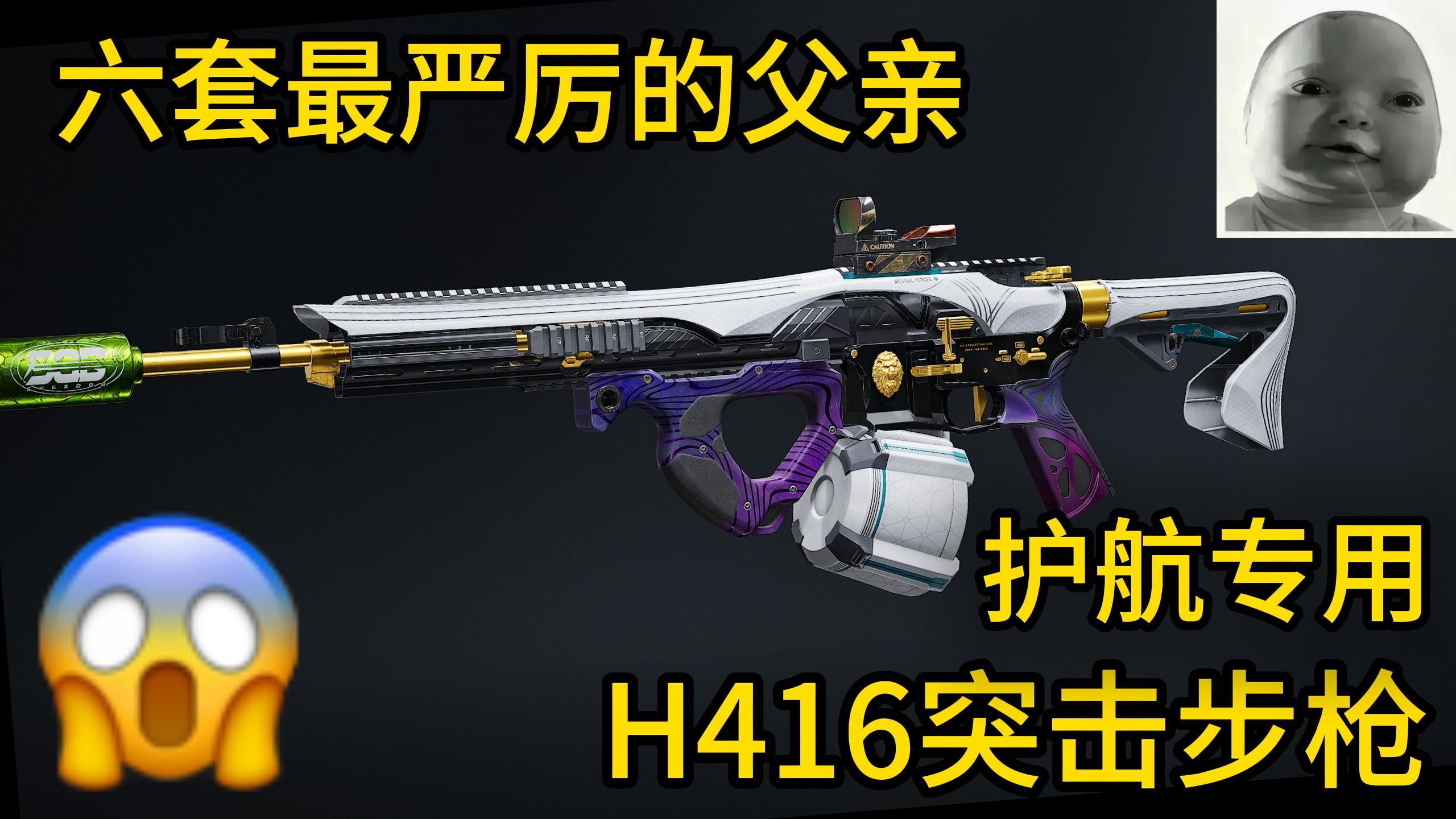 六套最严厉的父亲！护航专用H416突击步枪！！
