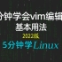 [5分钟学linux] 22-7分钟学会vim编辑器基本用法-2022新linux极速入门教程 #科技猎手#