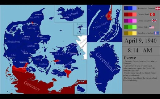 【历史地图】德国入侵丹麦：每分钟（NEW）