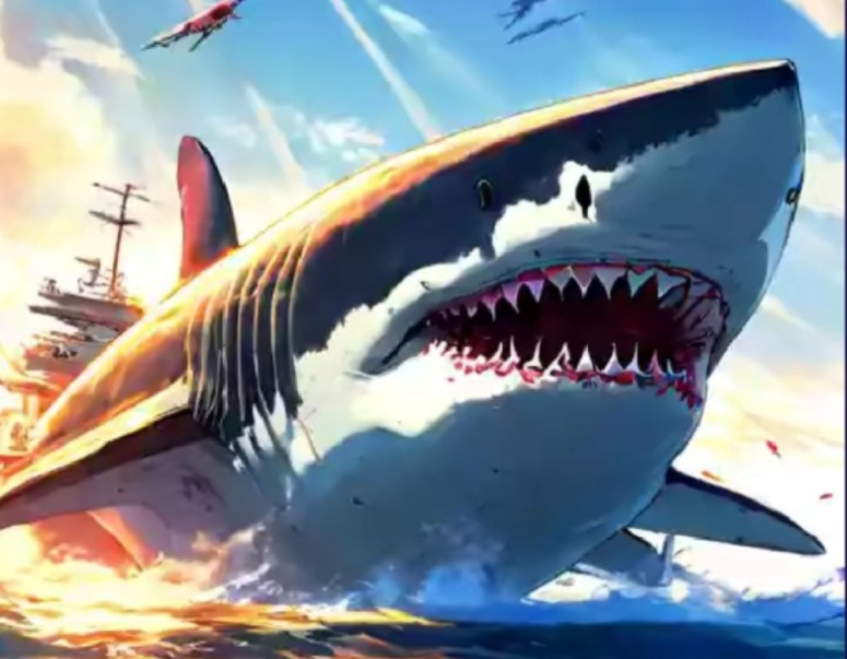 巨齿鲨咬爆航空母舰