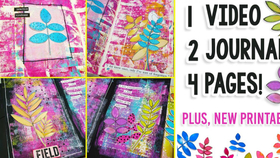 偷懒花朵上色方法artjournal制作教程