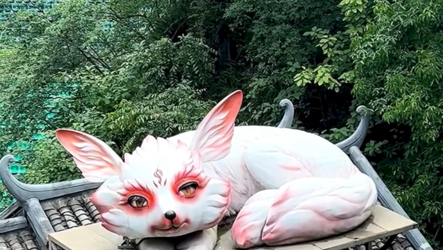湖南-张家界&天门狐仙一日游💗超大狐狸🦊会睁眼发出声音