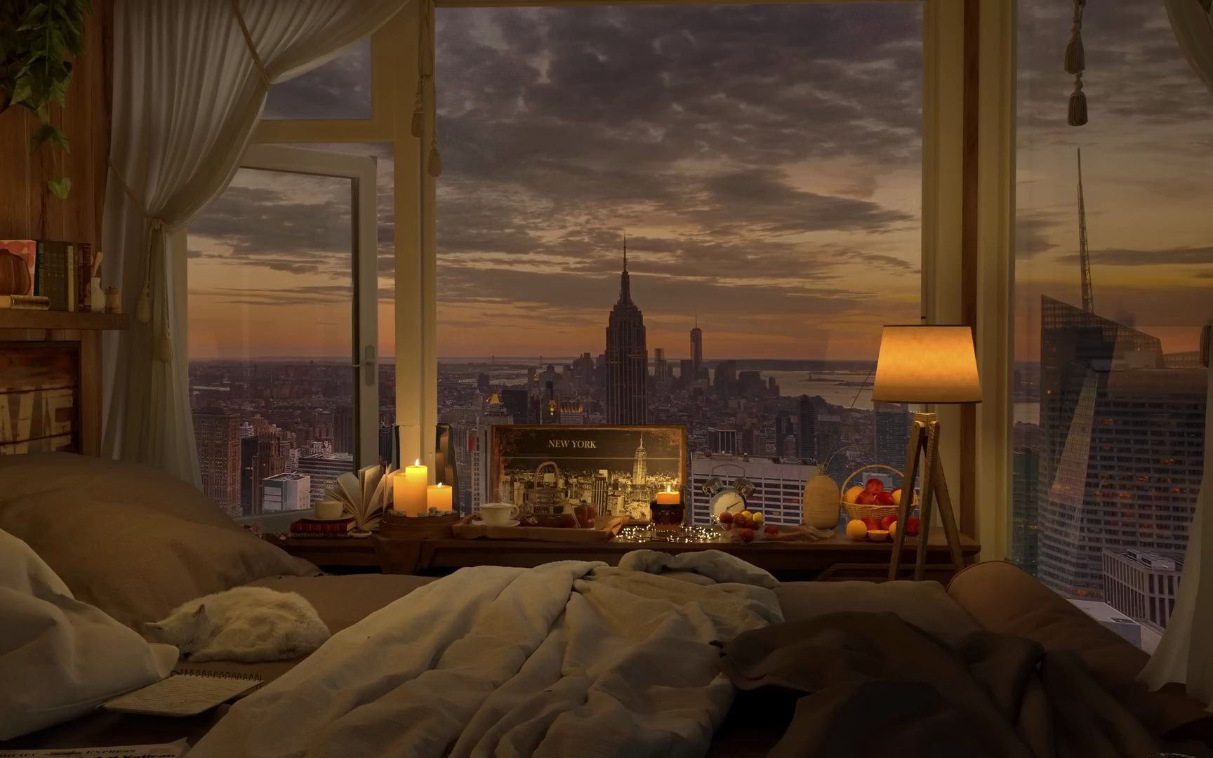 【ASMR氛围爵士乐】豪华公寓系列 | 纽约豪华公寓
