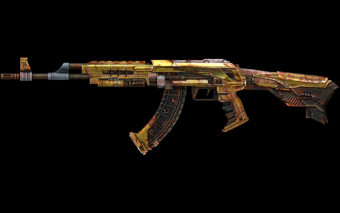 CF “AK-47-猩红传说（老兵荣耀）《AK47_B_Legendary_Rusty》” Skin 皮肤 外观展示。_哔哩哔哩_bilibili