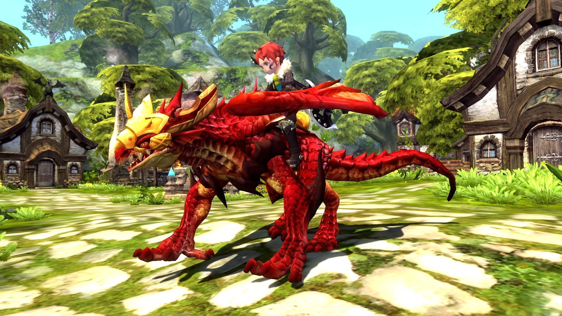 《龙之谷》怀旧服「龙渊之炽焰龙」坐骑展示