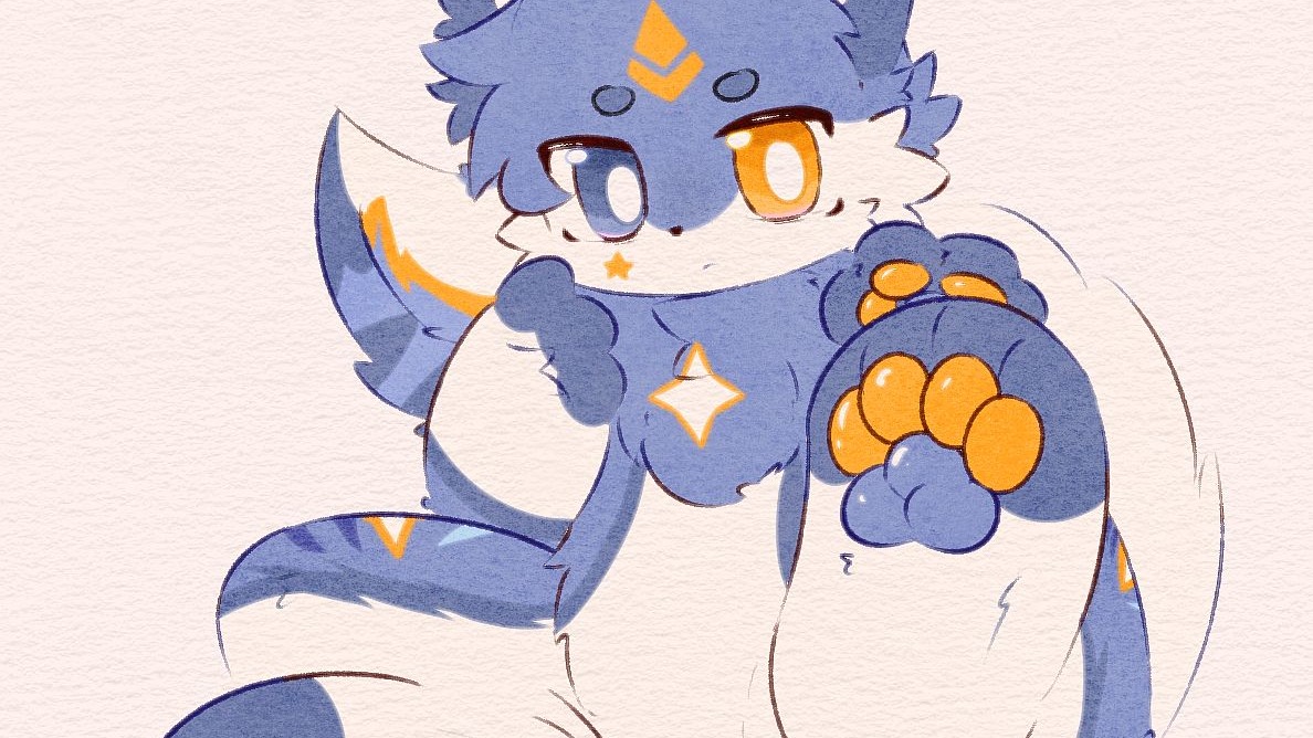 【兽设绘画/稿件】抬着地，打了个卡