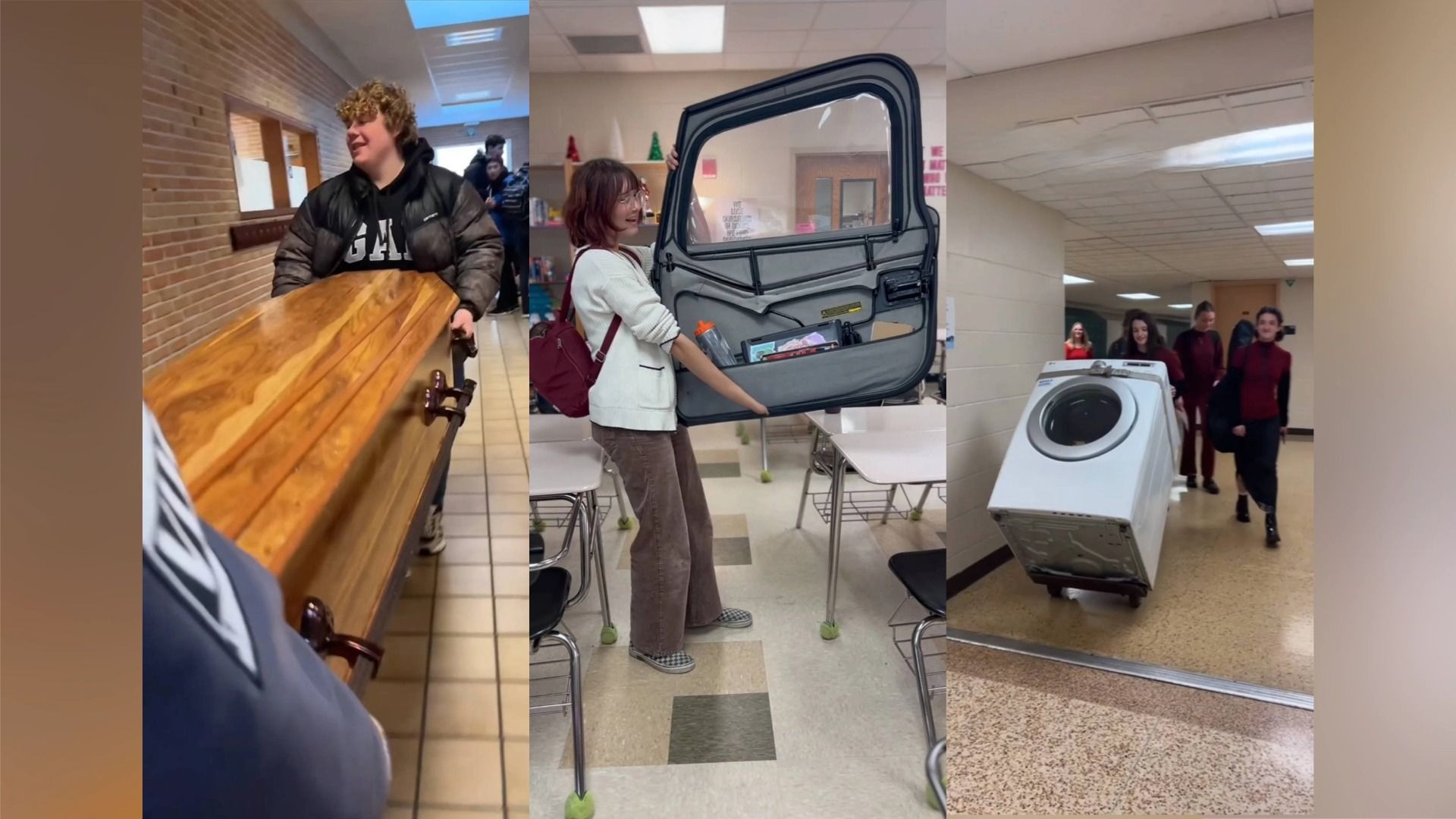 今天是除了书包，任何东西都可以当书包日