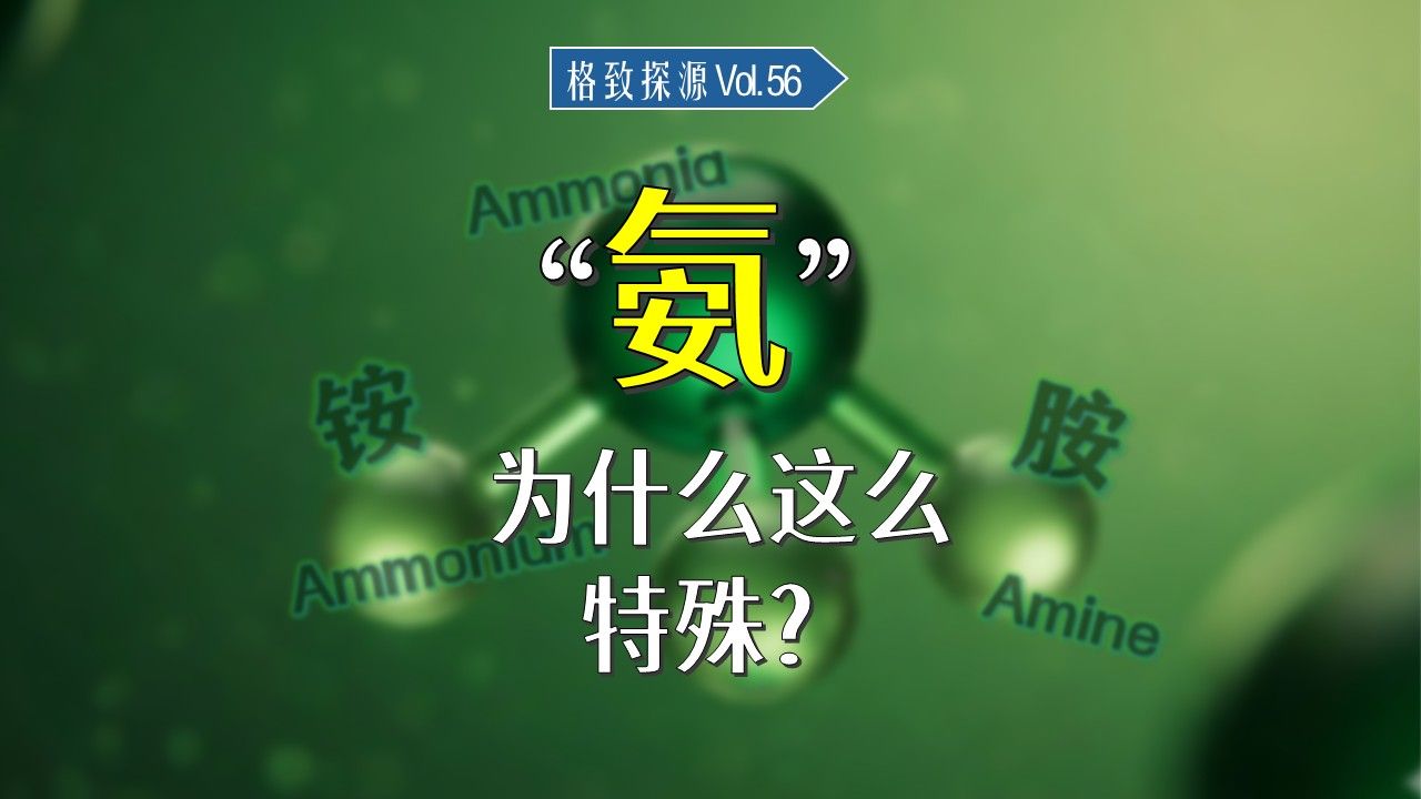 “氨”为何这么特殊？为什么要专门分出“氨、铵、胺”？【格致探源】