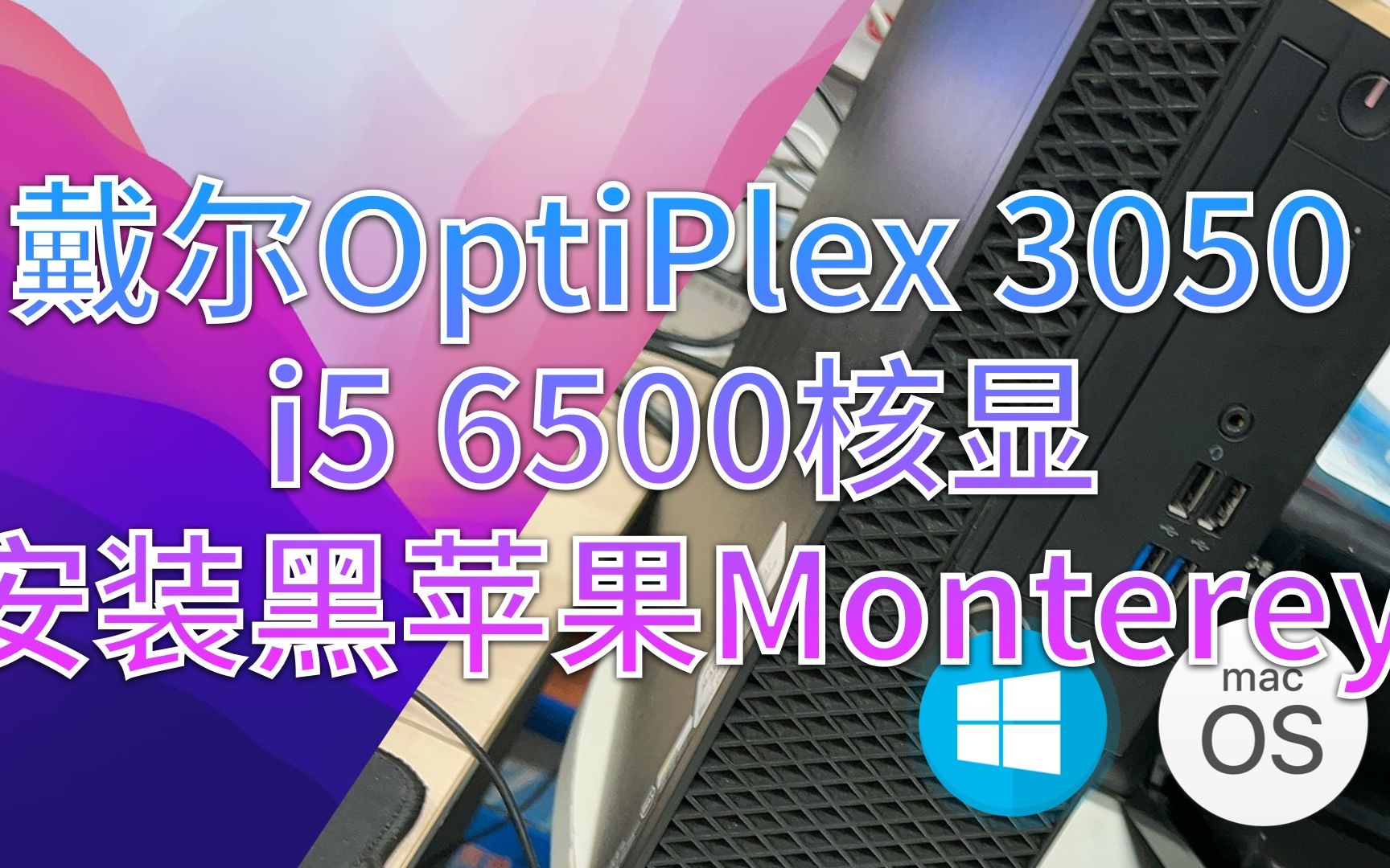 老吴黑苹果】戴尔OptiPlex 3050 6代准系统小主机单核显(DP)安装黑苹果 