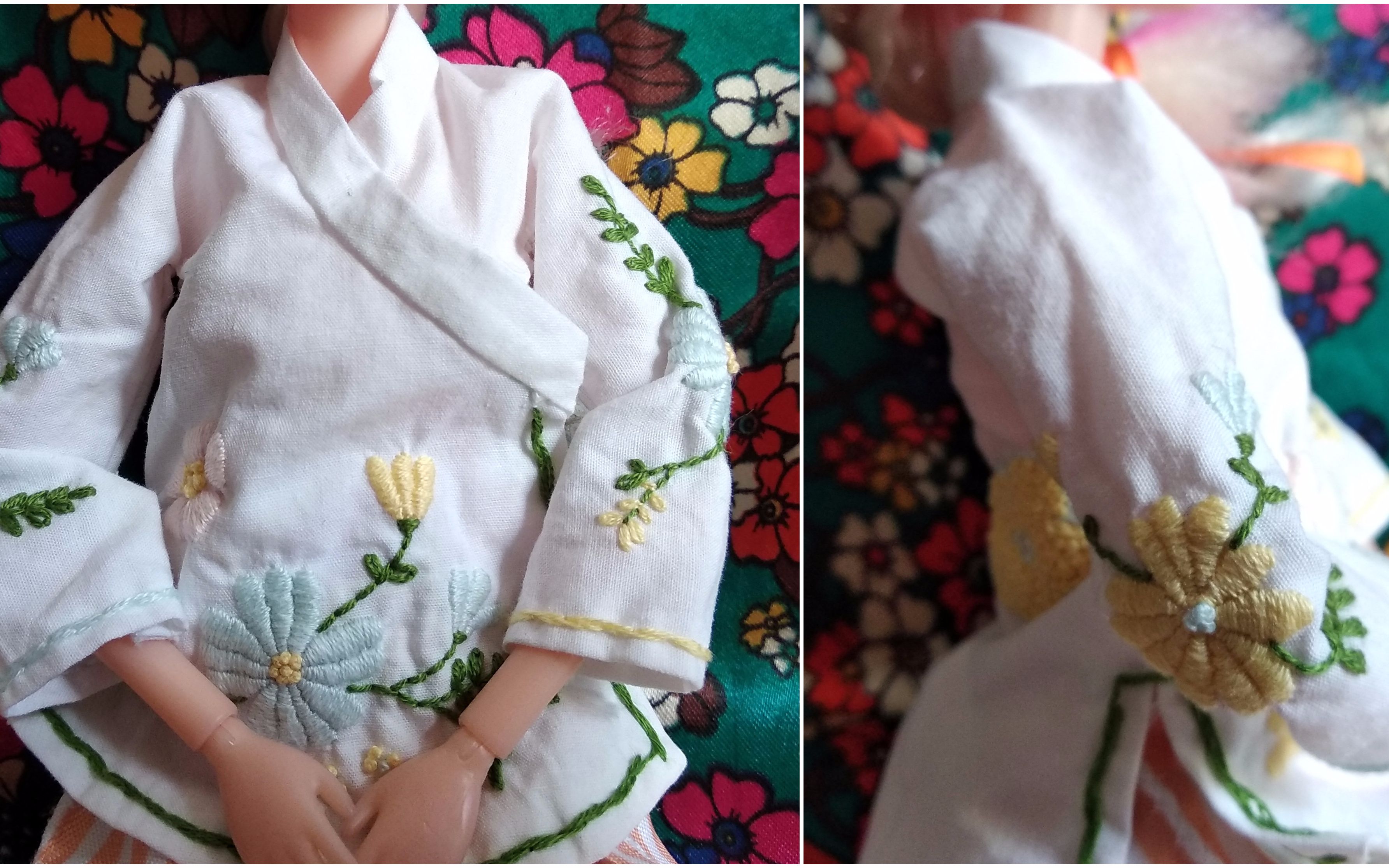 【棉花娃娃手作】【20cm娃衣DIY】给小也娃做了一条背带裤 此教程不需要打版 适合新手！！！_哔哩哔哩_bilibili