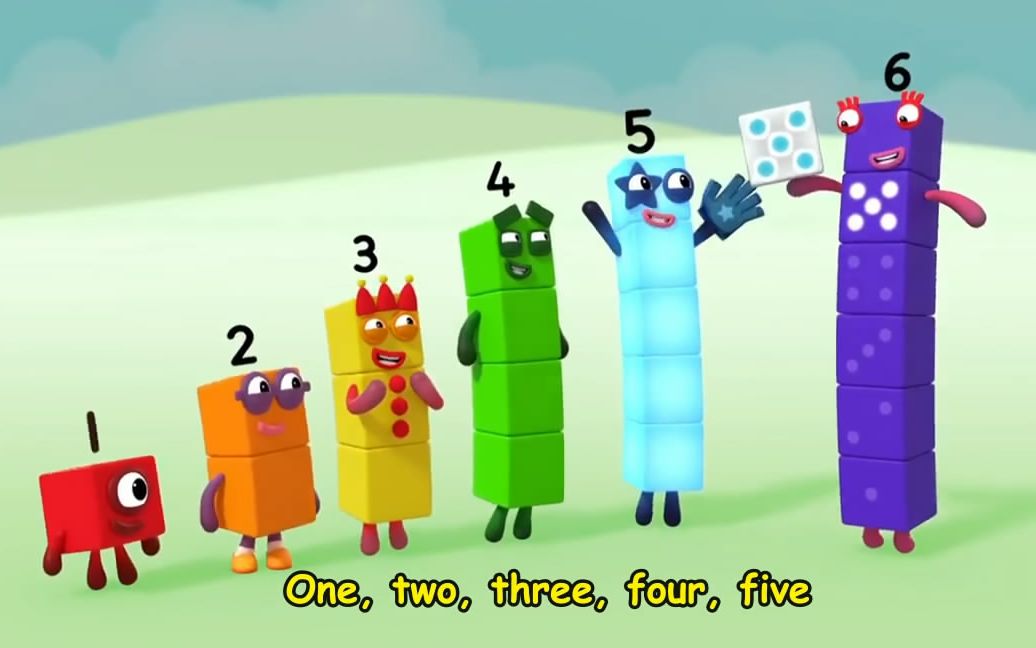 启蒙数学英语动画 数字块块6 Numberblocks M