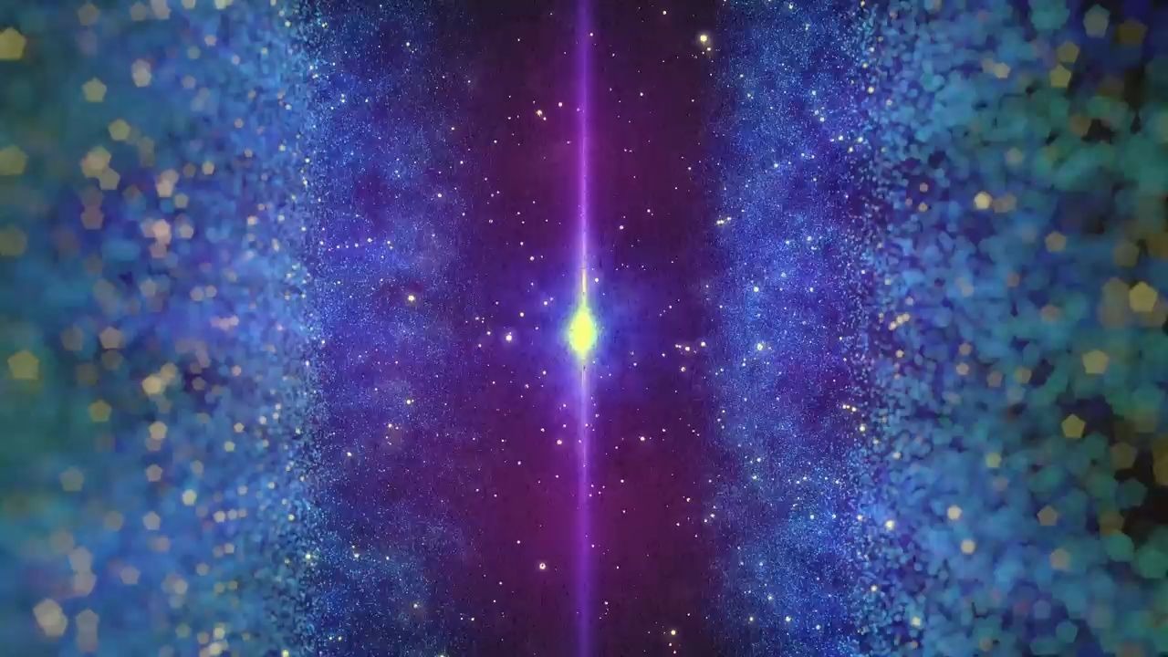 4297m 4K画质唯美梦幻光线粒子星空星星闪闪发光钢琴曲小提琴演奏音乐会元旦晚会节目歌舞表演清吧直播动态背景舞台LED大屏幕高清视频素材