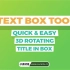 文字标题盒子动画AE模版 Text Box Tool