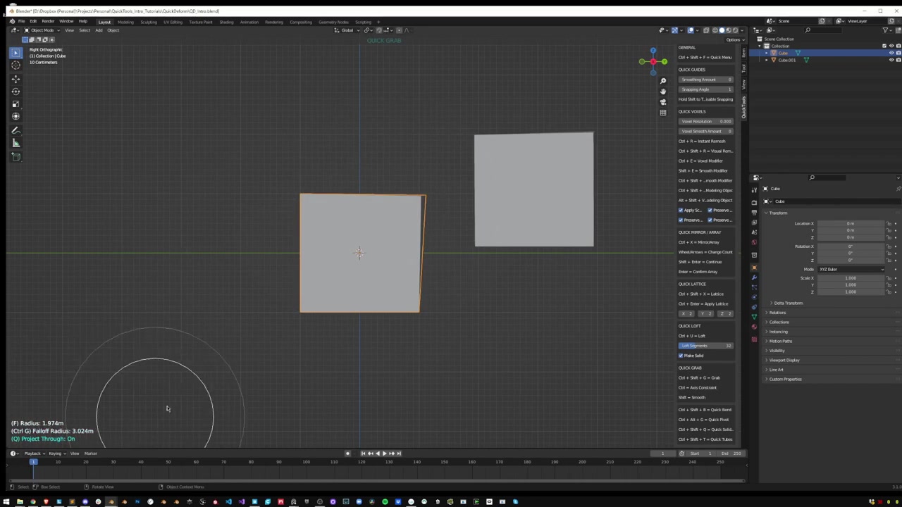 Blender API调用放样工具快速制作复杂曲面墙体