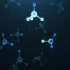 d770 炫酷蓝色粒子分子结构运动生物化学物理HUD元素科技感计算机互联网大数据视频素材ae后期视频合成特效素材