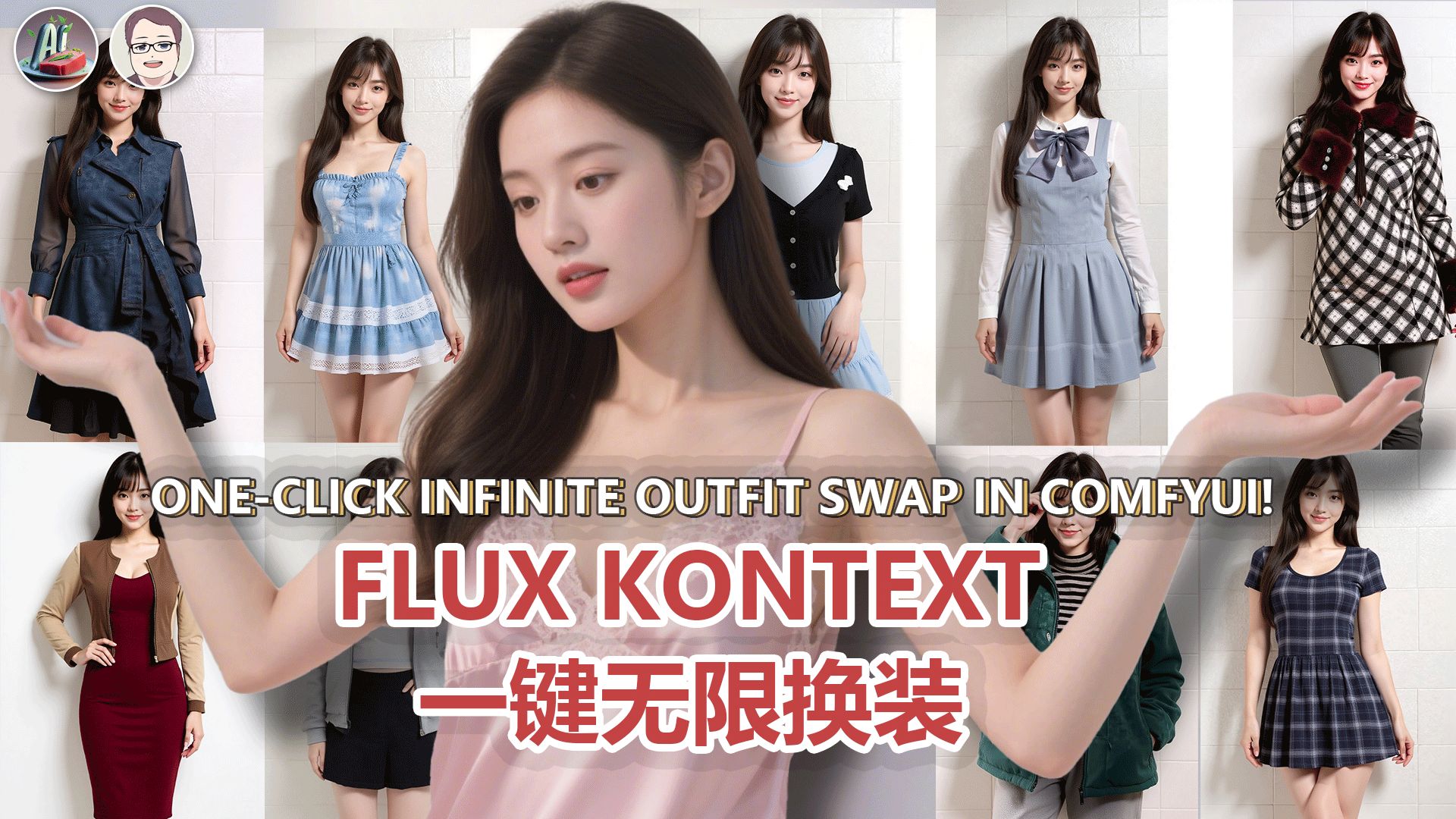 ComfyUI一键无限换装！结合NAG技术，让Flux也能用上反向提示词，效果炸裂！