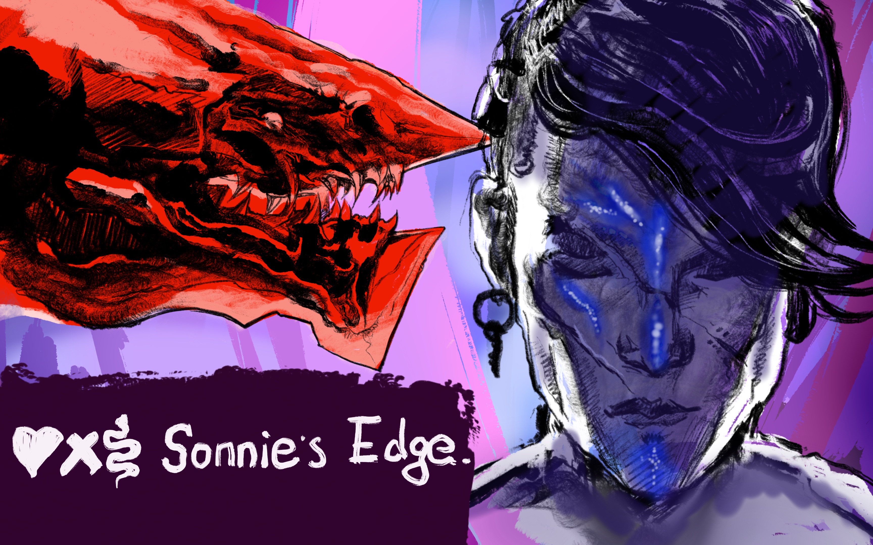 手绘 《爱,死亡和机器人》第一集 sonnie"s edge 海报!