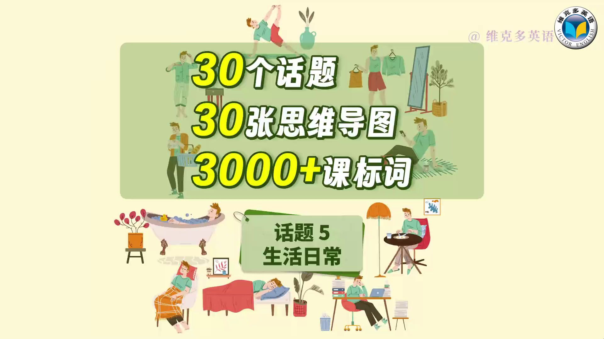 【话题词汇思维导图】话题5——生活日常