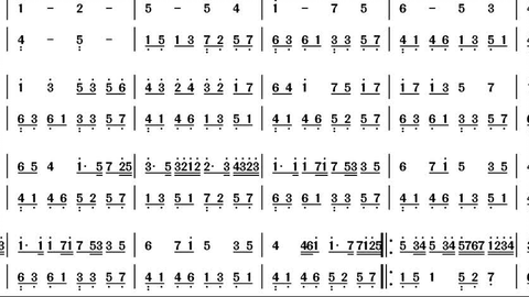 卡农双手简谱_卡农双手简谱简化版