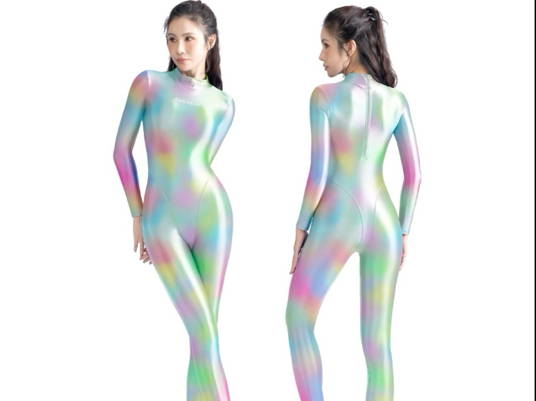 AMORESY Long Sleeve Leotard new colors - Colorful Storm and Dream Nebula will be with you soon! #fashion matching #I've got my heart set on it again #goddess model #leotard