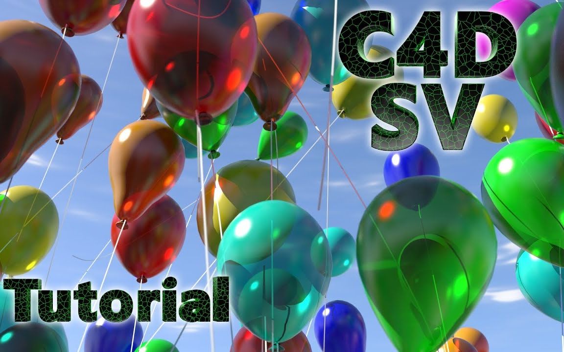 C4D+Redshift制作一堆漂浮气球动画
