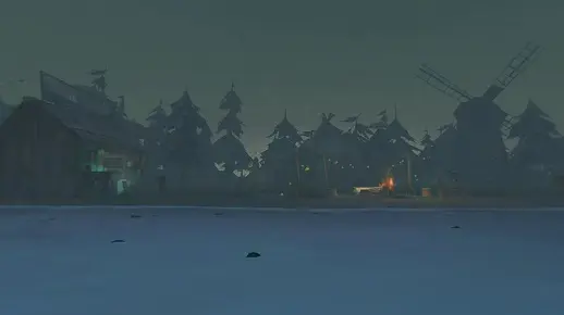 一起来湖景村的夜晚烤火吧