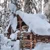【Forest Film雪中小屋01】小伙在森林雪中小木屋过夜，带你领略俄罗斯雪地森林的美景