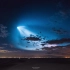 20181008，SpaceX火箭成功发射 天空上演大片！很梦幻！
