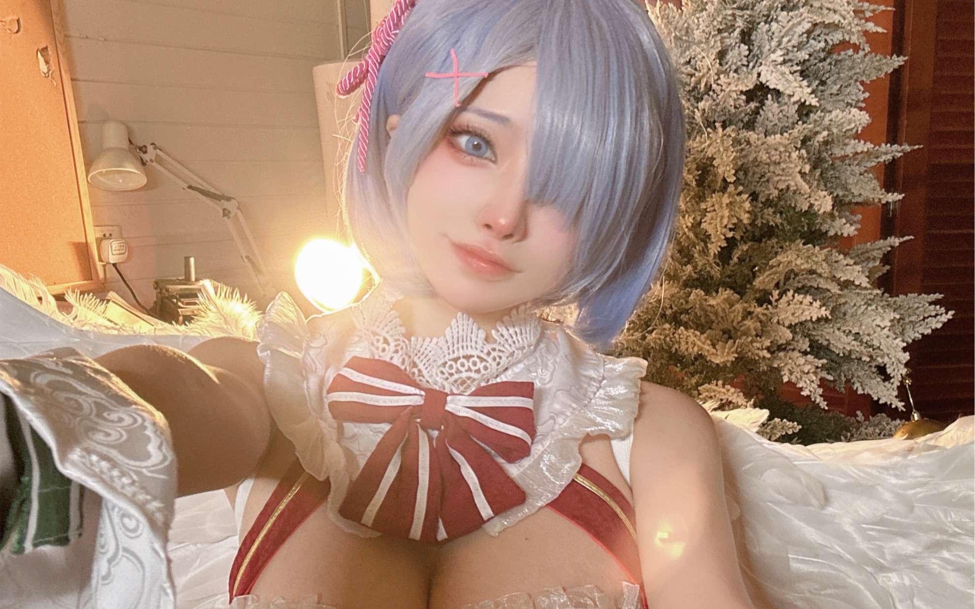 Rem sends you a Christmas invitation.