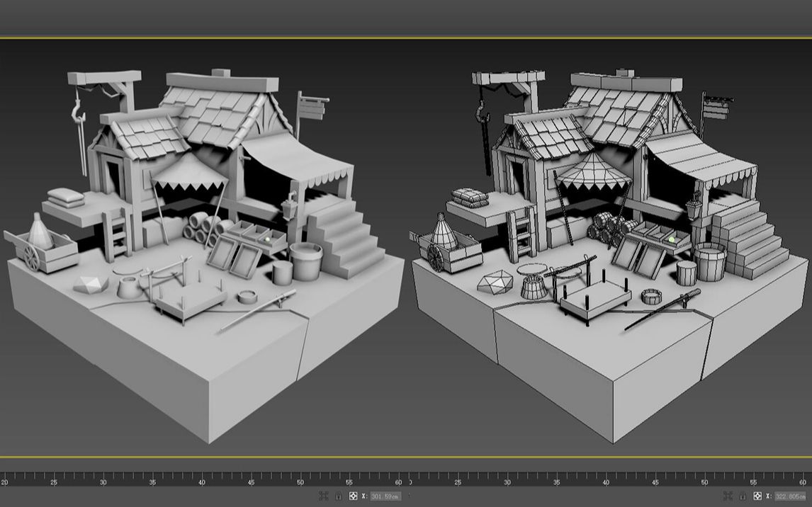 【3dmax场景建模】房屋场景模型建模,房子结构搭建,3dmax零基础布线教程哔哩哔哩bilibili