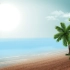 7海滩景色椰子树舞台led背景视频素材