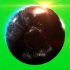 绿幕视频素材陨石地球