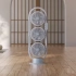 日本amadana三合一空气循环扇电风扇 三维CG动画