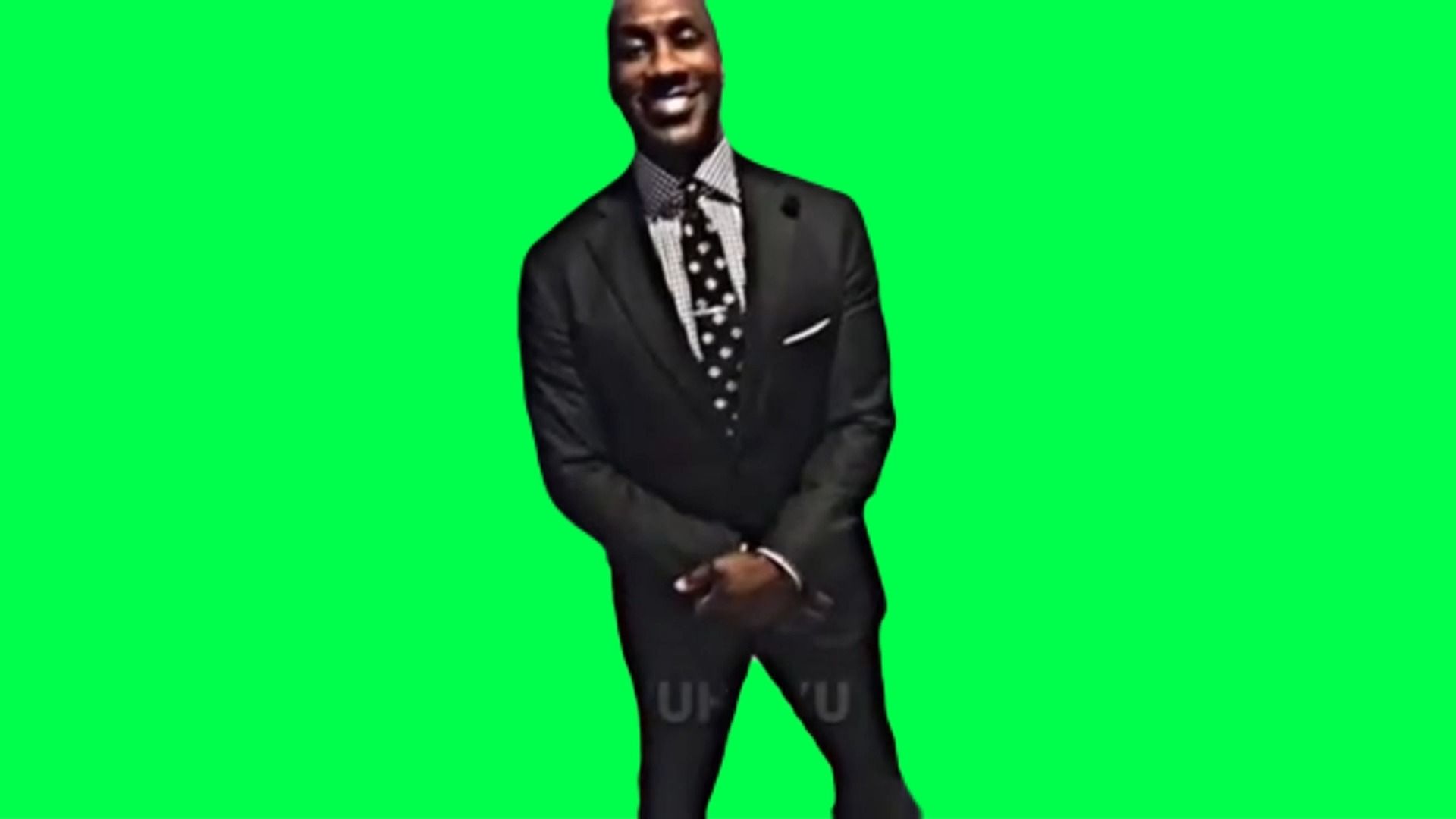 西装黑人自信memes绿幕