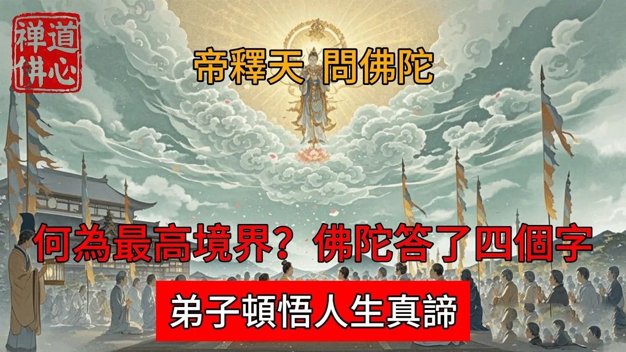 帝釋天問佛陀：“何為最高境界？”佛陀答了四個字，弟子頓悟人生真諦！ #佛教 #禪學 #禪道 #修心修行 #禪道佛心 #禪悟人生 #南無阿彌陀佛