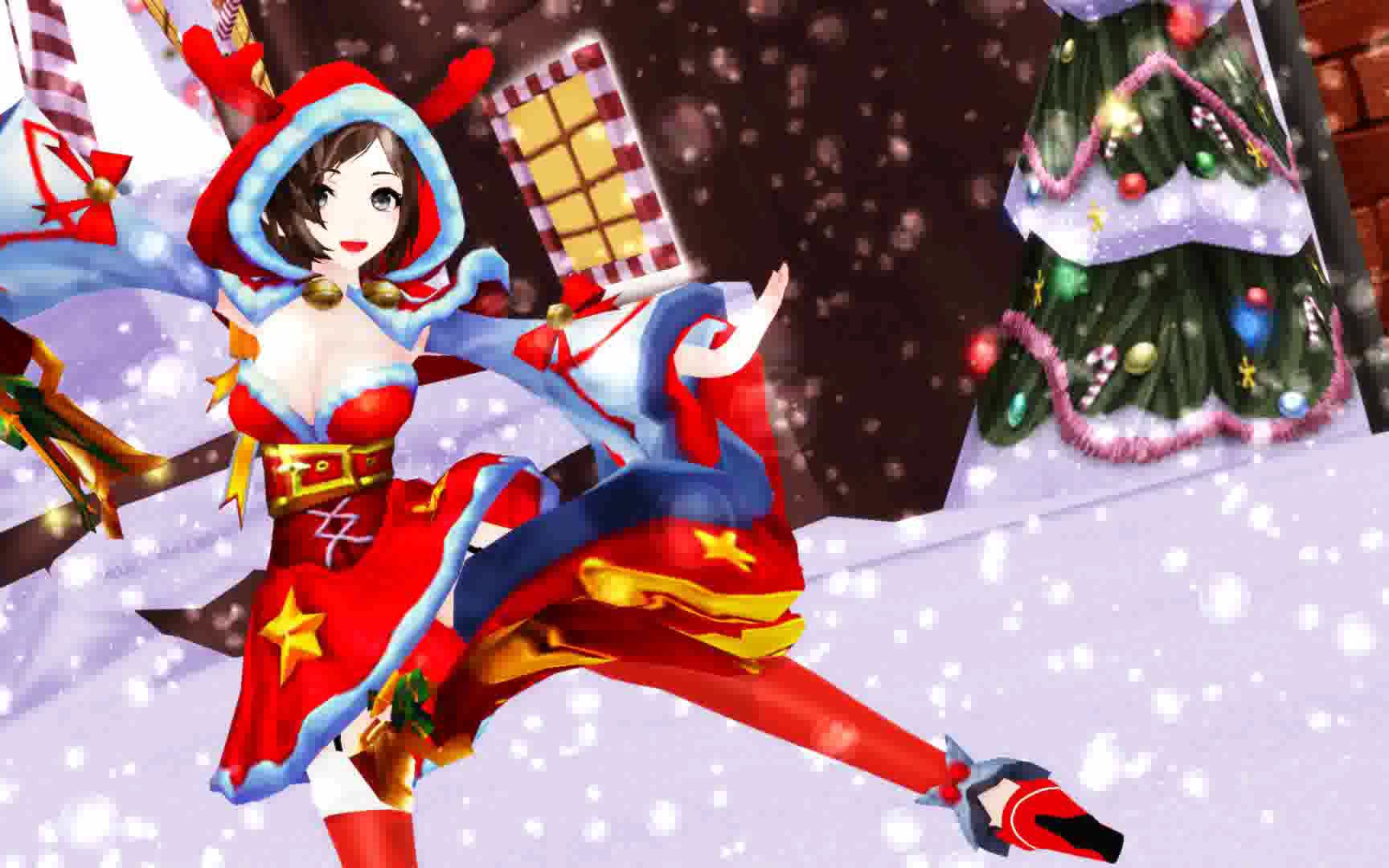 【貂蝉圣诞恋歌】今夜,我就是你的圣诞礼物.喜欢!雪!真实的魔法!^o