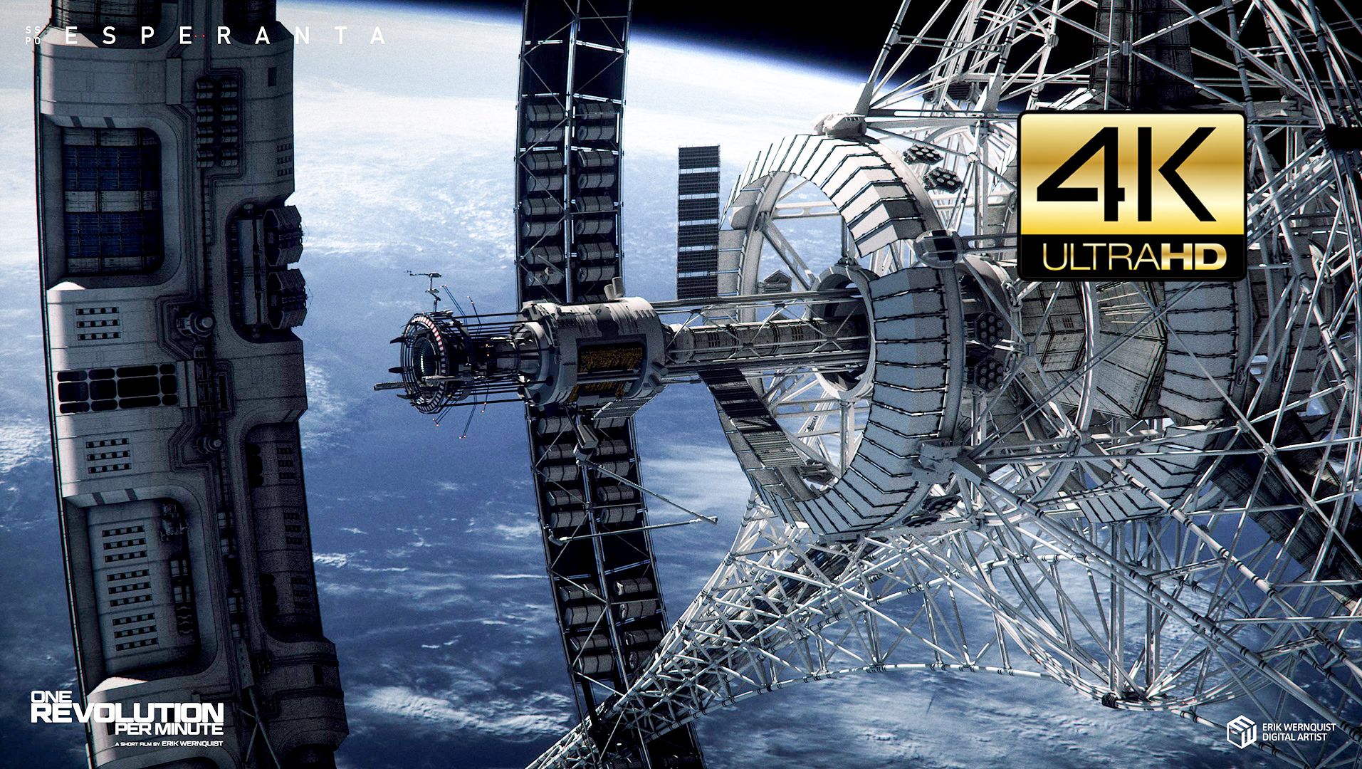 【𝟒𝐊】太空科幻CG短片《每分钟一转》∣ 欢迎乘坐：人工重力行星轨道空间站，欣赏太阳系的风景！虽然不现实，但我只想一直在梦里...